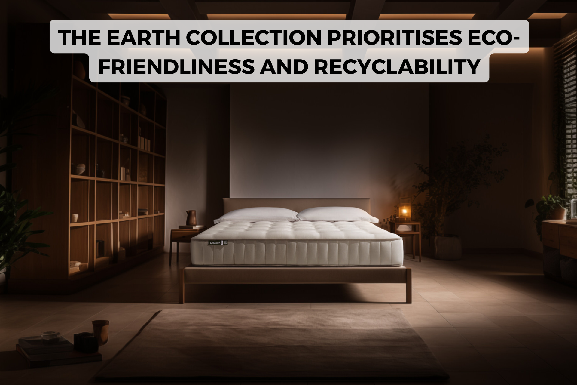 simba earth mattress in dark room